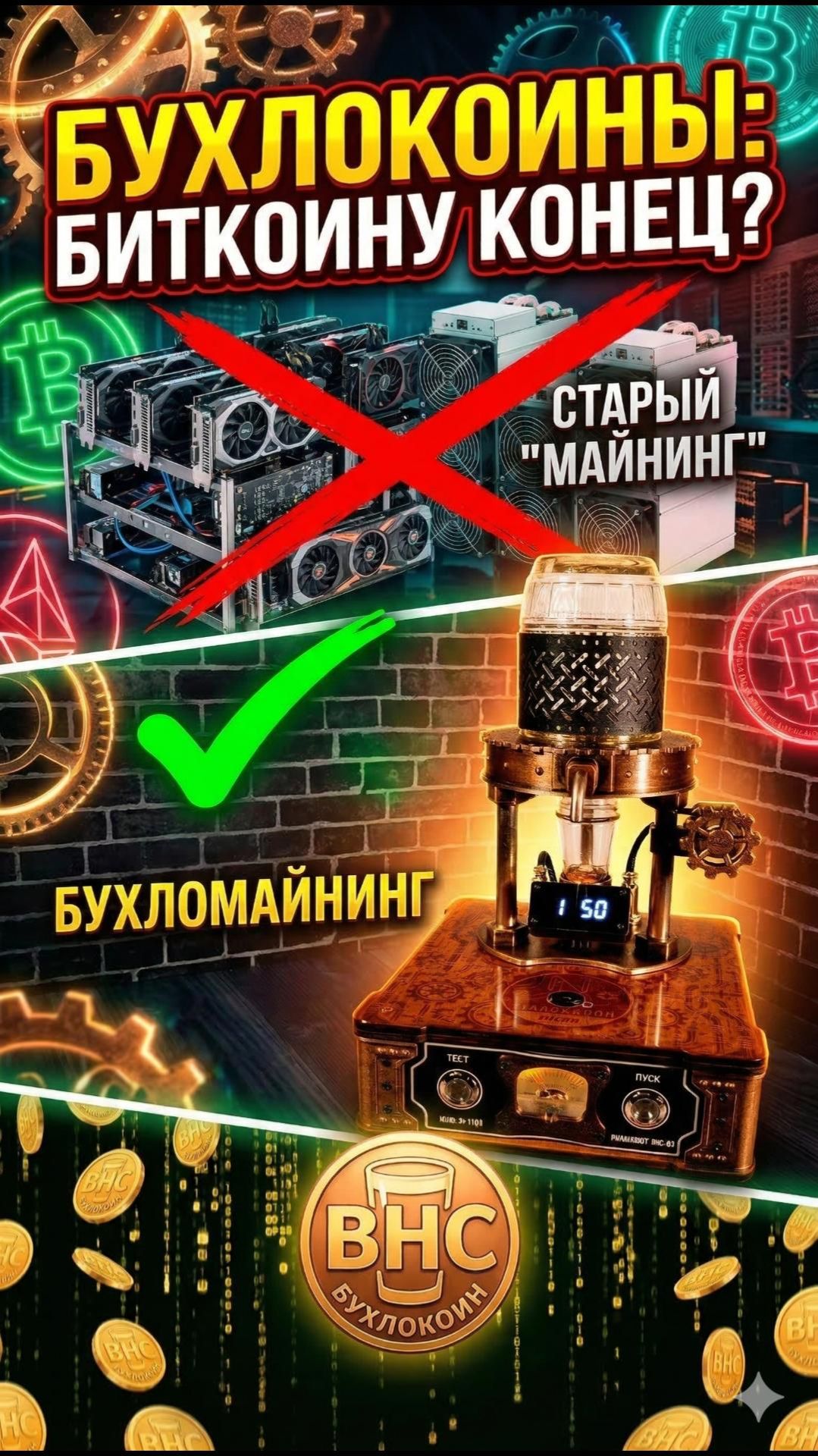 Бухлокоины:  Биткоину конец ?