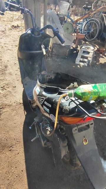 Хонда дио дым пошёл!