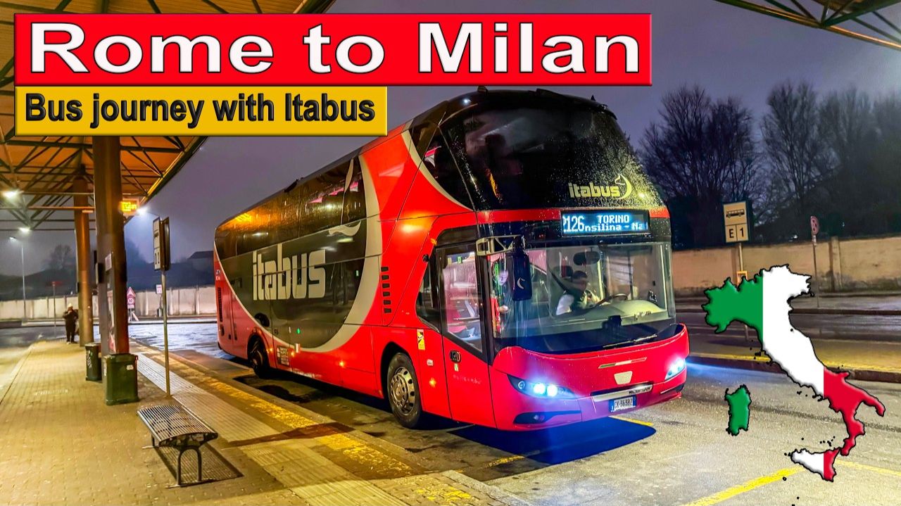 Italy - Rome To Milan Bus Journey With Itabus