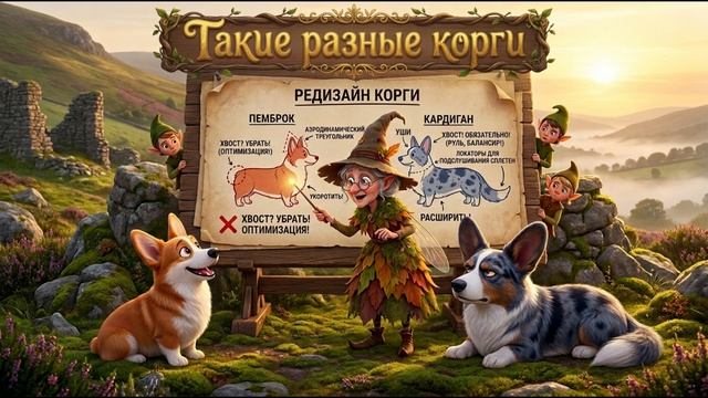 🐾 Такие разные корги: сага об эльфийских скакунах | Аудиосказка 🎧