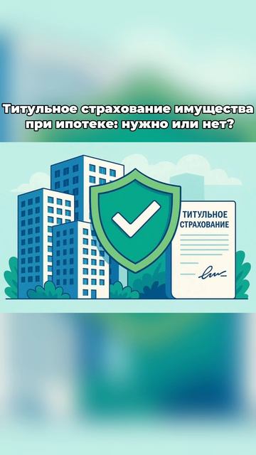 📌 Титульное страхование имущества при ипотеке: нужно или нет?