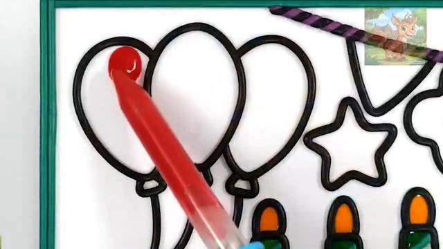 Вечеринка по случаю дня рождения, рисование и раскрашивание тортов из желе