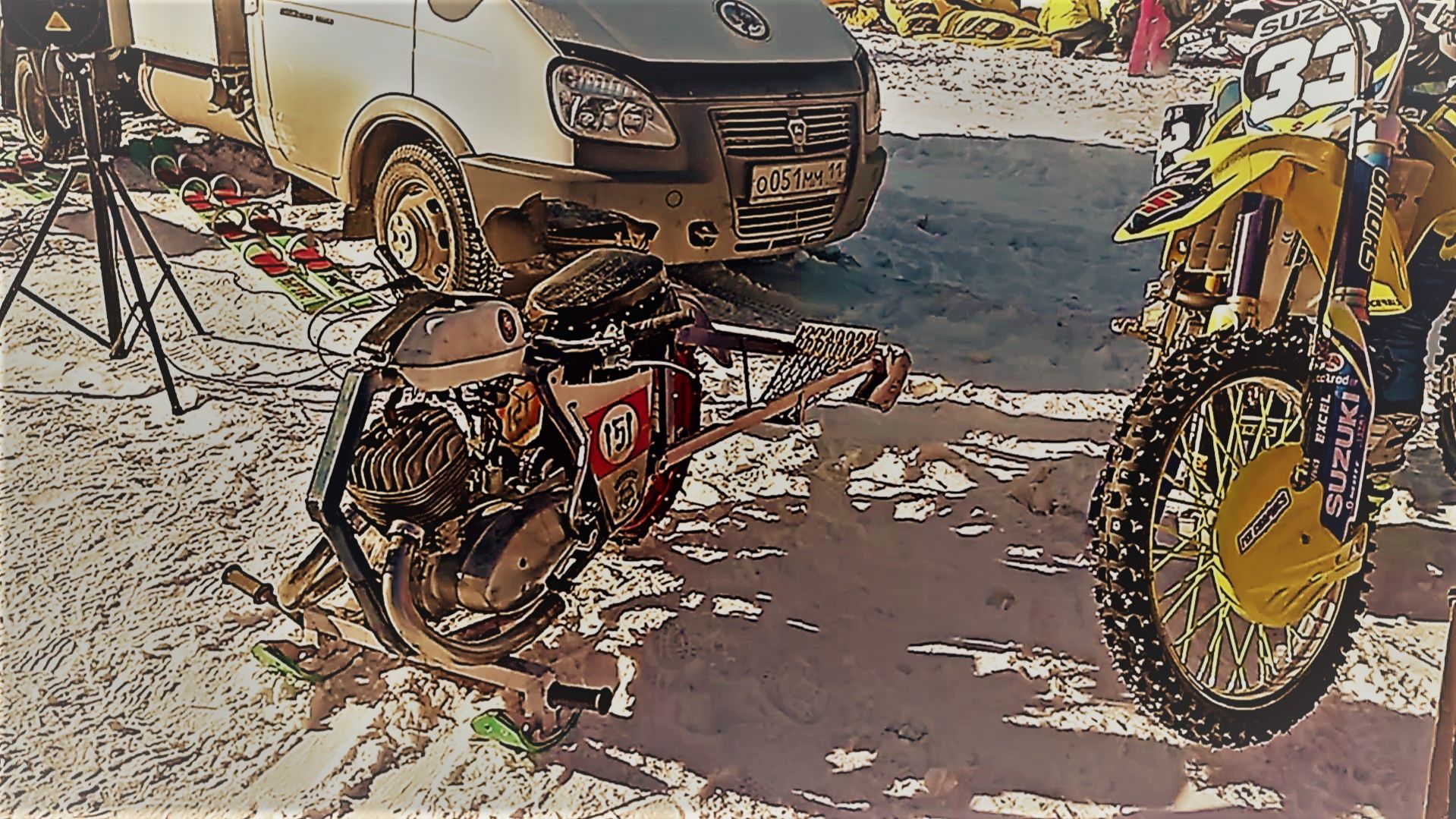 Проводы зимы _Супер шип_Гонки по льду на озере. Квадроциклы_Мотоциклы_Авто Классика и Самоделки.