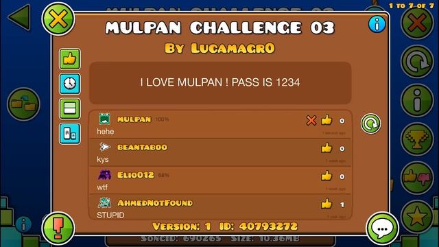 Mulpan Zone! Mulpan Challenge 9. GEOMETRY DASH 2.11