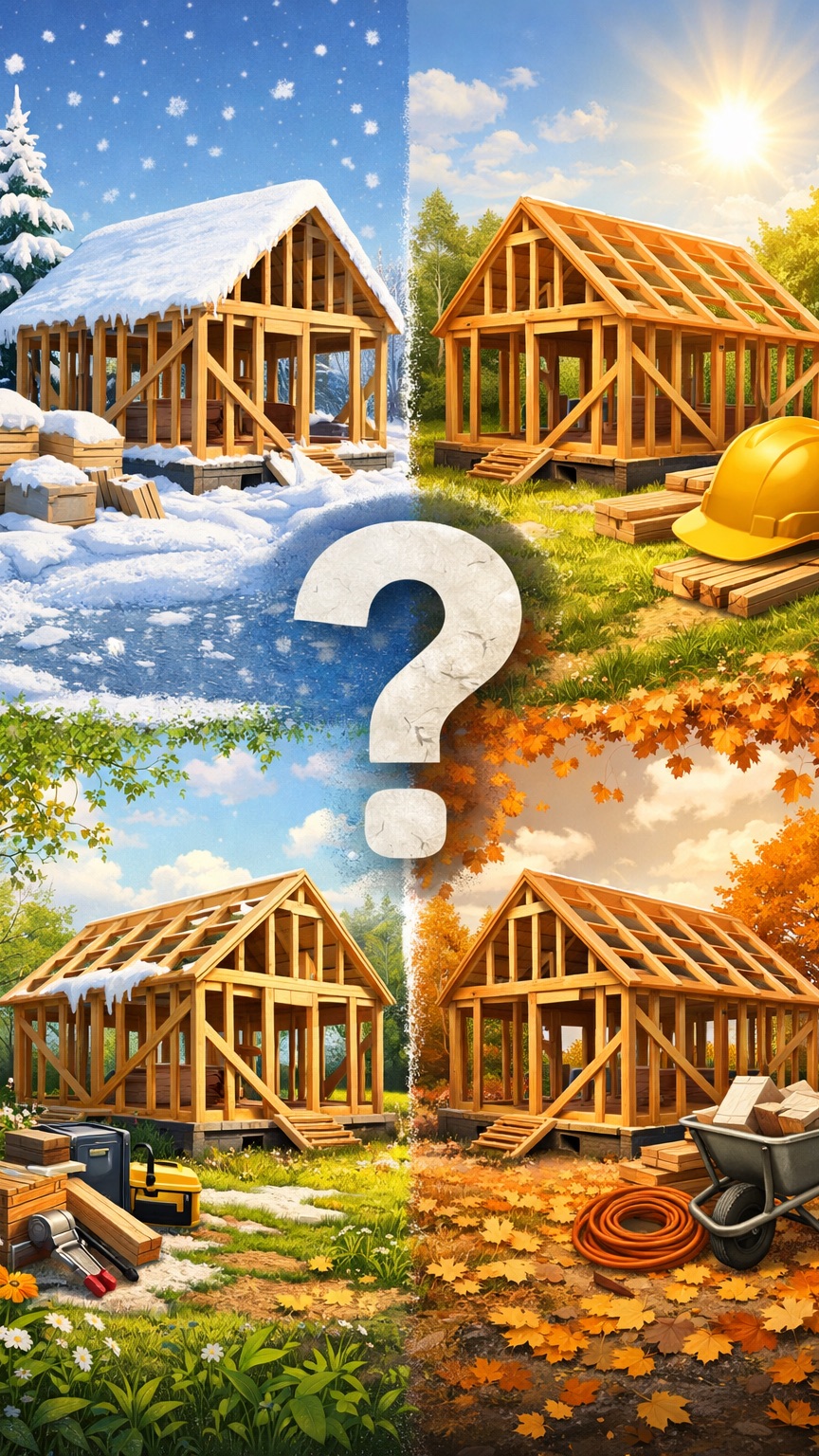 В какое время года лучше строить?