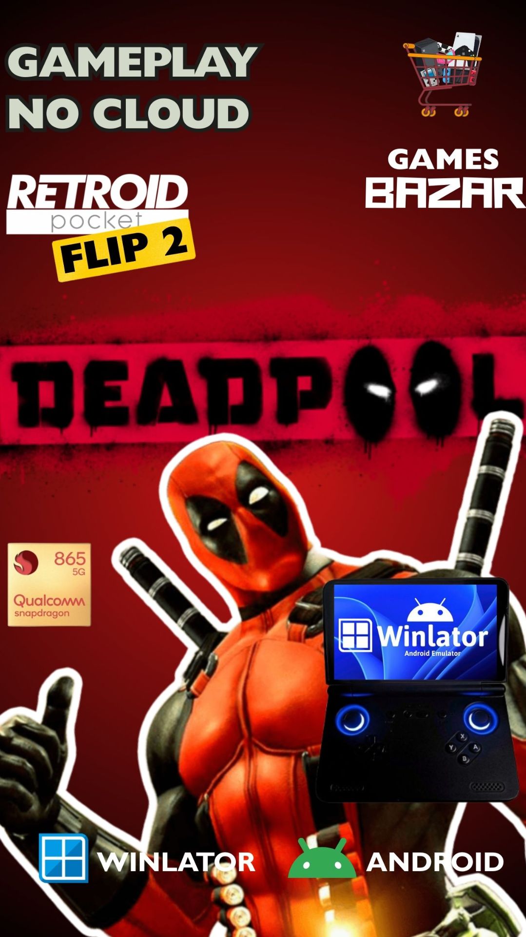 Deadpool Game 2013 на андроид запуск и настройки Winlator V10.1 Retroid Pocket Flip 2 #winlator