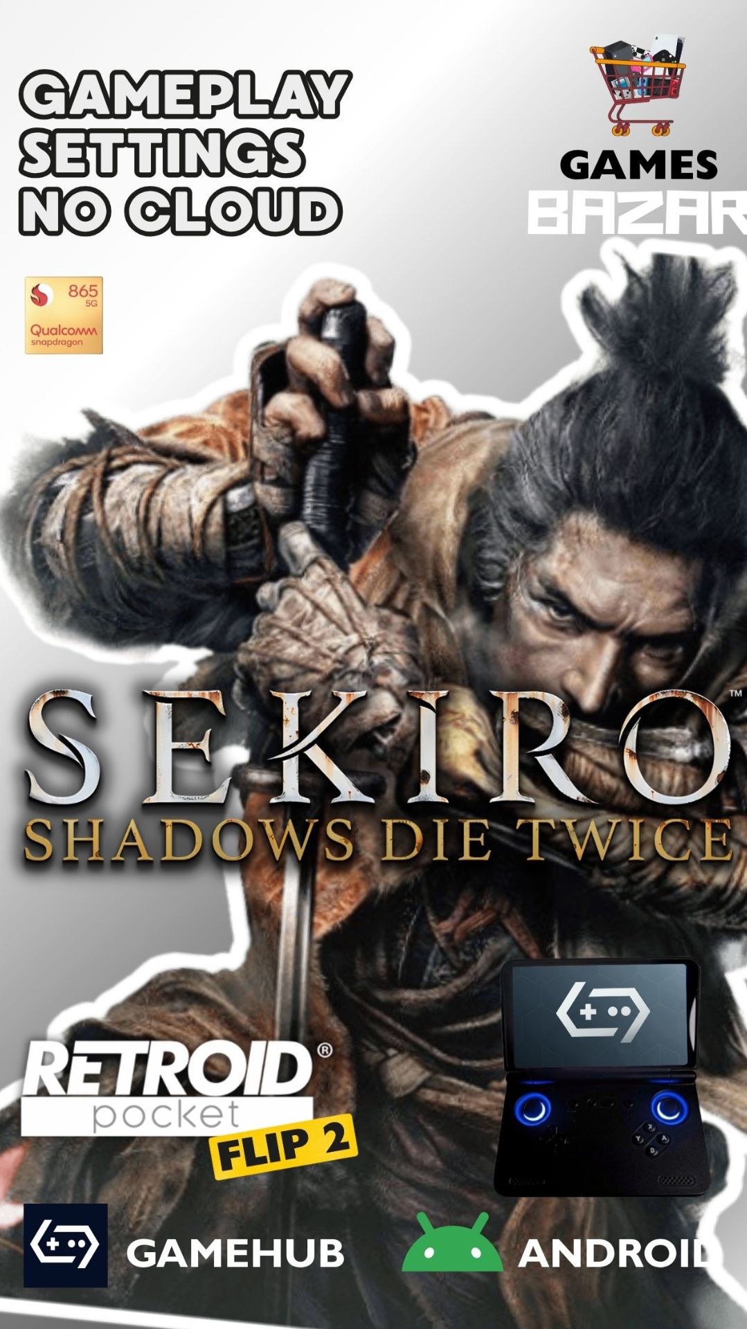 Retroid Pocket Flip 2 Sekiro: Shadows Die Twice на андроид геймплей GameHub 5.3.5 #gamehub  #games