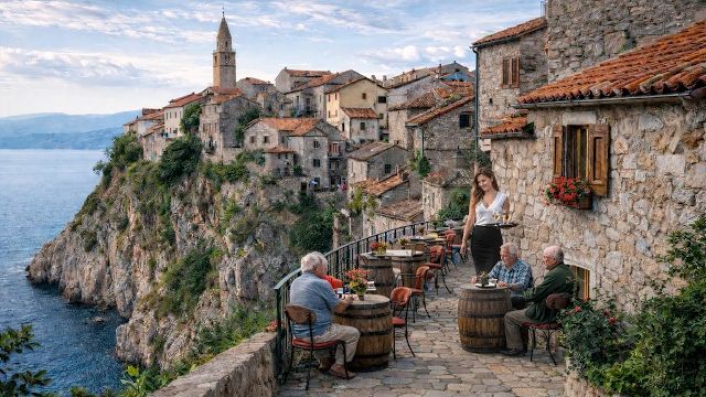 Croatia, Vrbnik - 900-Year-Old Hidden Cliff Village Still Has Residents...