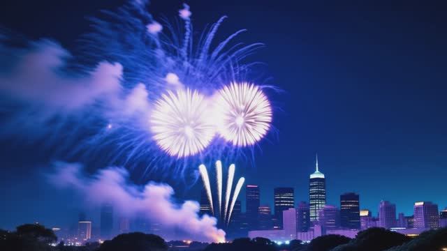 Яркие фейерверки над городом! Магия ночи и огней. 🎆✨