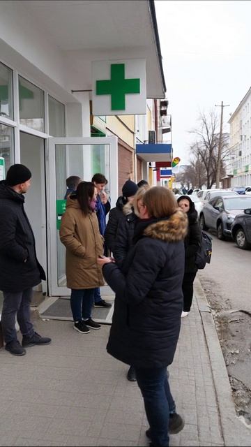 Ожидание у аптеки: безнадежность и апатия #неудача #жизненныепроблемы #одиночество