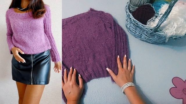 🔥 Джемпер Вяжем Реглан сверху вниз/ Бесплатные Мастер Классы