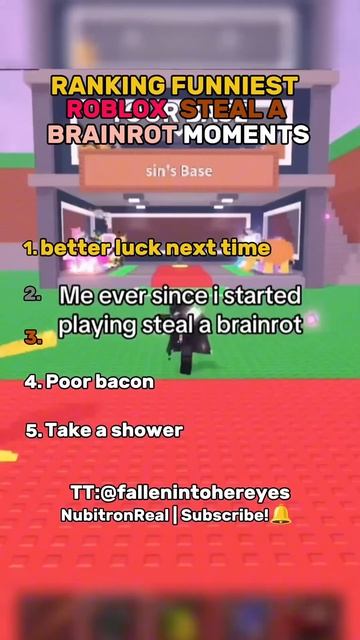 RANKING Steal A Brainrot MOMENTS #stealabrainrot #funny