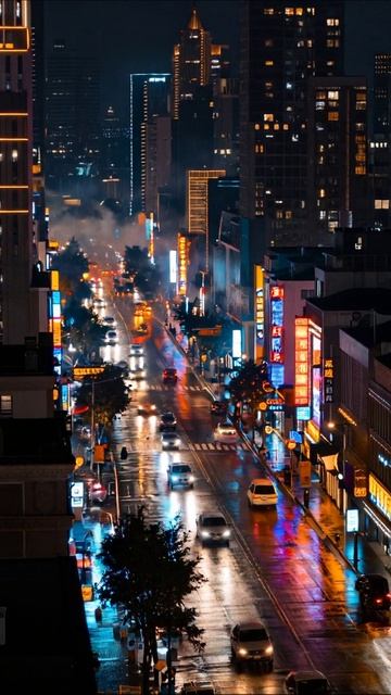 Ночной город в огнях: красота и загадка #город #ночной #освещение