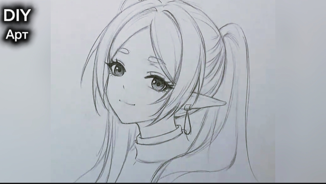 Обучение как нарисовать фрирен карандашом. DIY Арт
