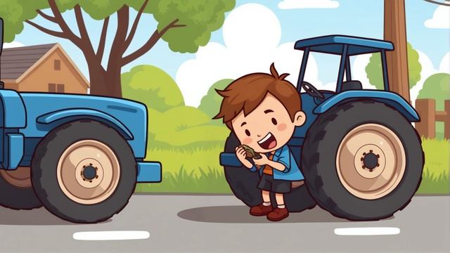 Музыкальный мультфильм про Синий трактор