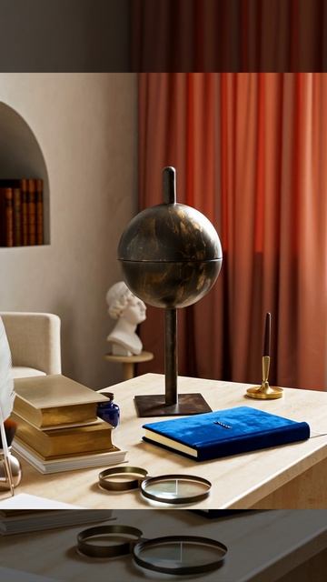 D9316 Декор настольный Шар 20х20х48см Glasar