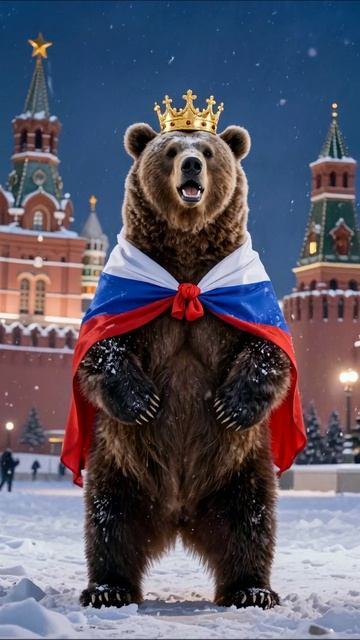 Корона без королевства: мрачный символ утраченной надежды #пессимизм #Россия #медведь