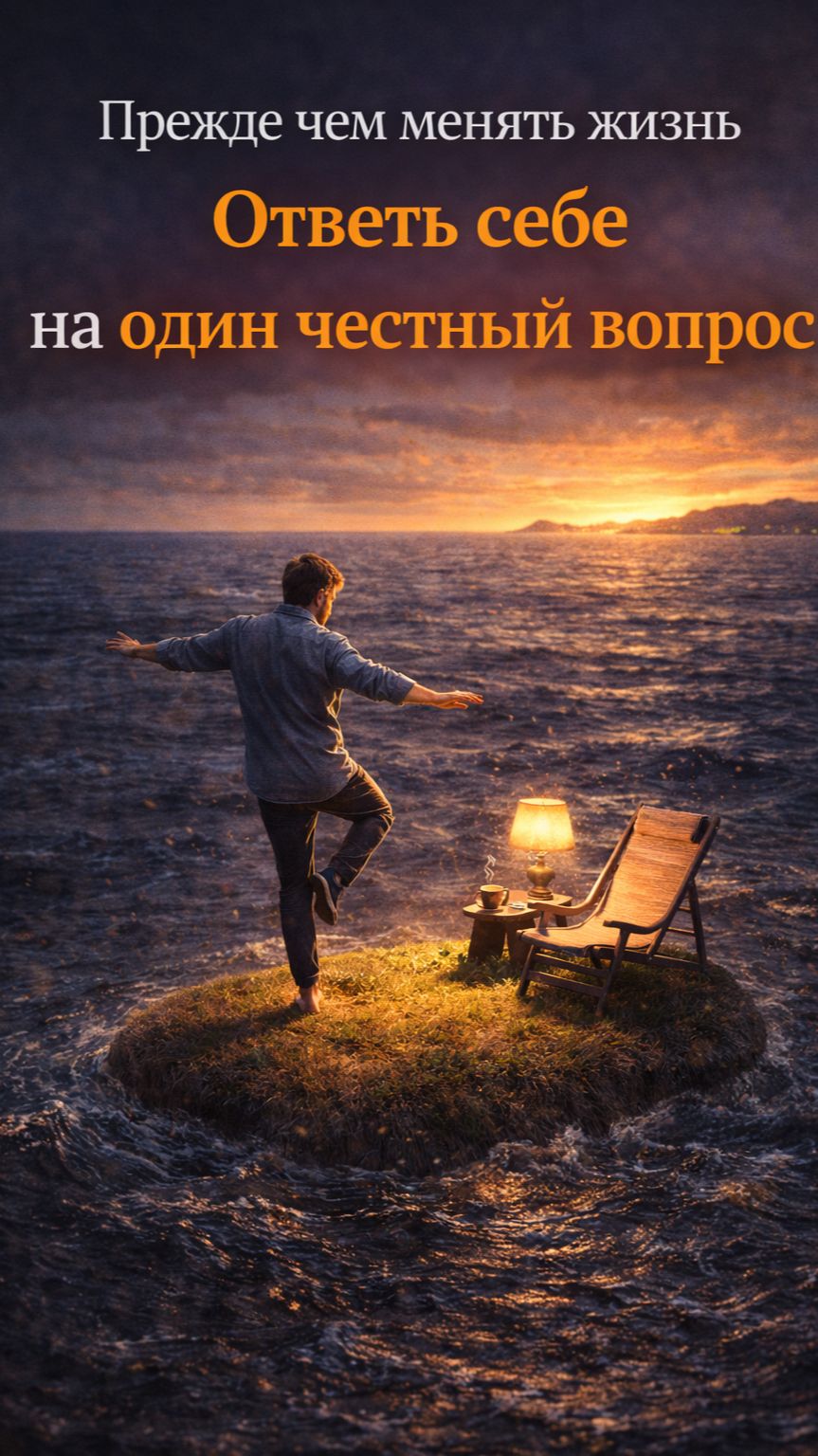 Прежде чем менять жизнь, честно ответь себе на один вопрос