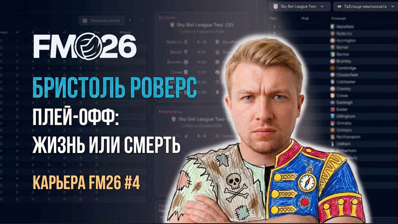 БРИСТОЛЬ РОВЕРС В ПЛЕЙ-ОФФ: ЖИЗНЬ ИЛИ СМЕРТЬ? | Карьера Football Manager 26 #4