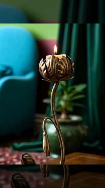 D8630 Подсвечник Кувшинка 13х13х23см Glasar