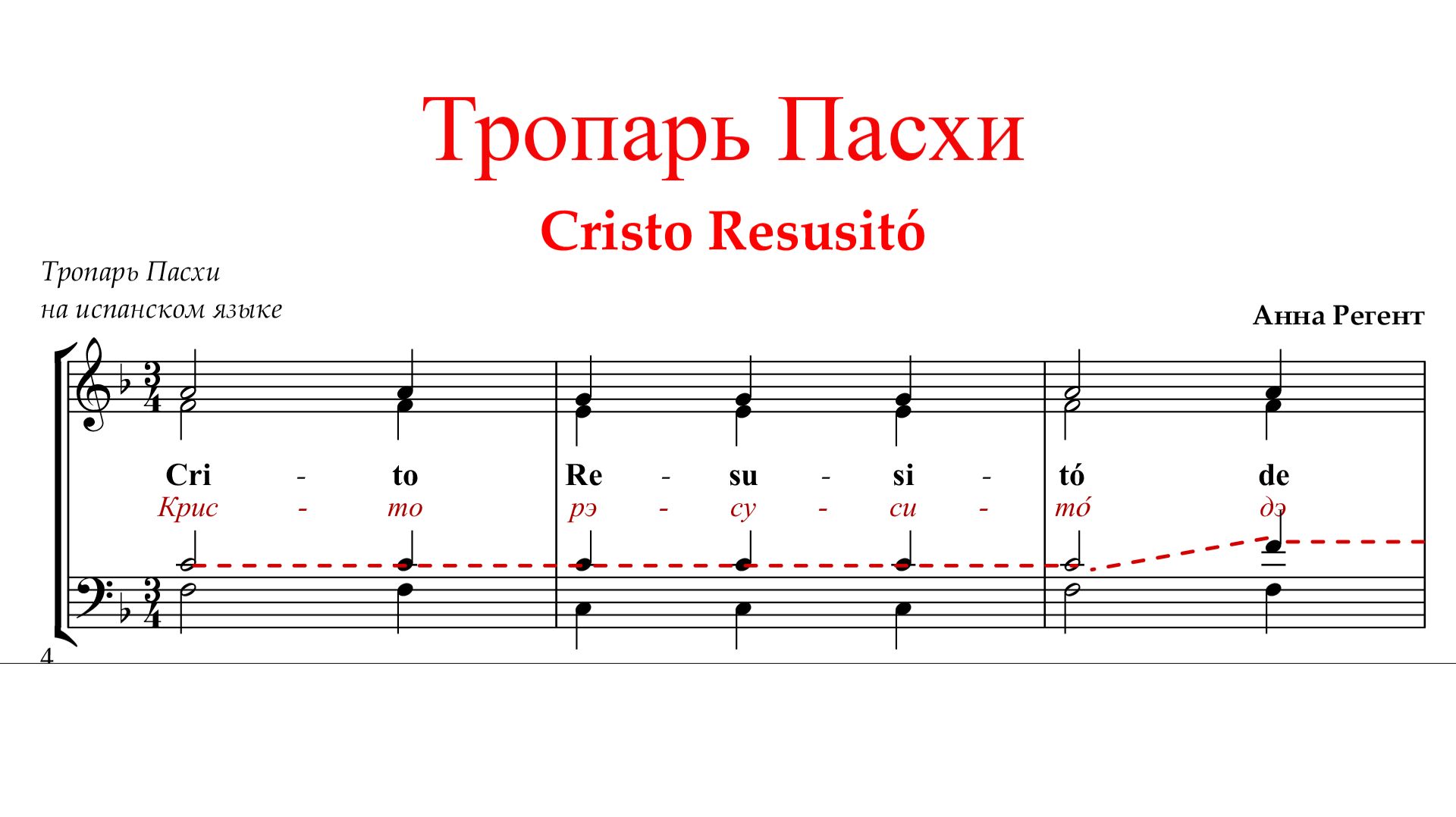 ХРИСТОС ВОСКРЕСЕ | ТРОПАРЬ ПАСХИ ✨Христос Воскресе на ИСПАНСКОМ ЯЗЫКЕ - Теноровая партия