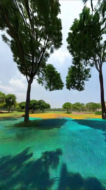 Красота природы: зеленые аллеи парка #природа #парк #зелень