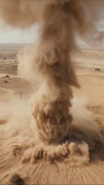 Песчаная буря в пустыне: сила природы #пустыня #буря #природа