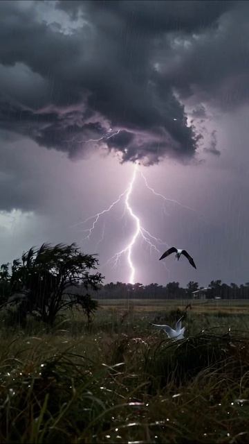Гроза: молнии и дожди природы #грозы #молнии #природа