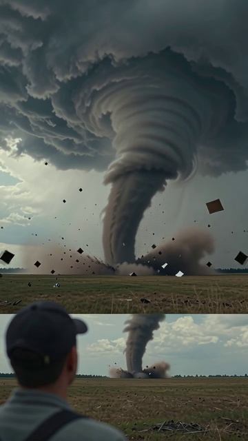 Ураган: сила природы и ее разрушения #шторм #погода #природа