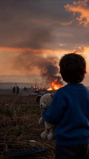 Потерянное детство среди пламени #катастрофа #трагедия #потеря
