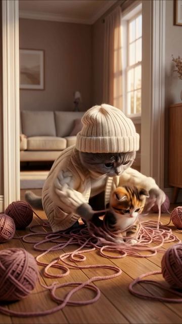 КОТИК МУРЗИК ЗАПУТАЛСЯ