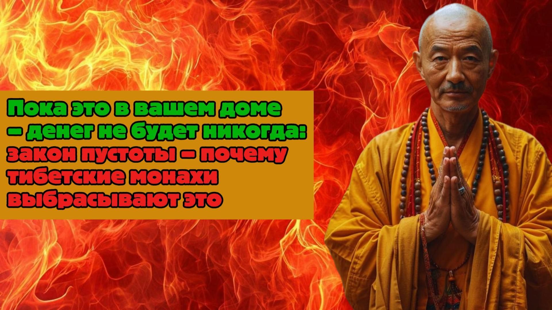Пока это в вашем доме – денег не будет никогда:закон пустоты – почему тибетские монахи выбрасывают