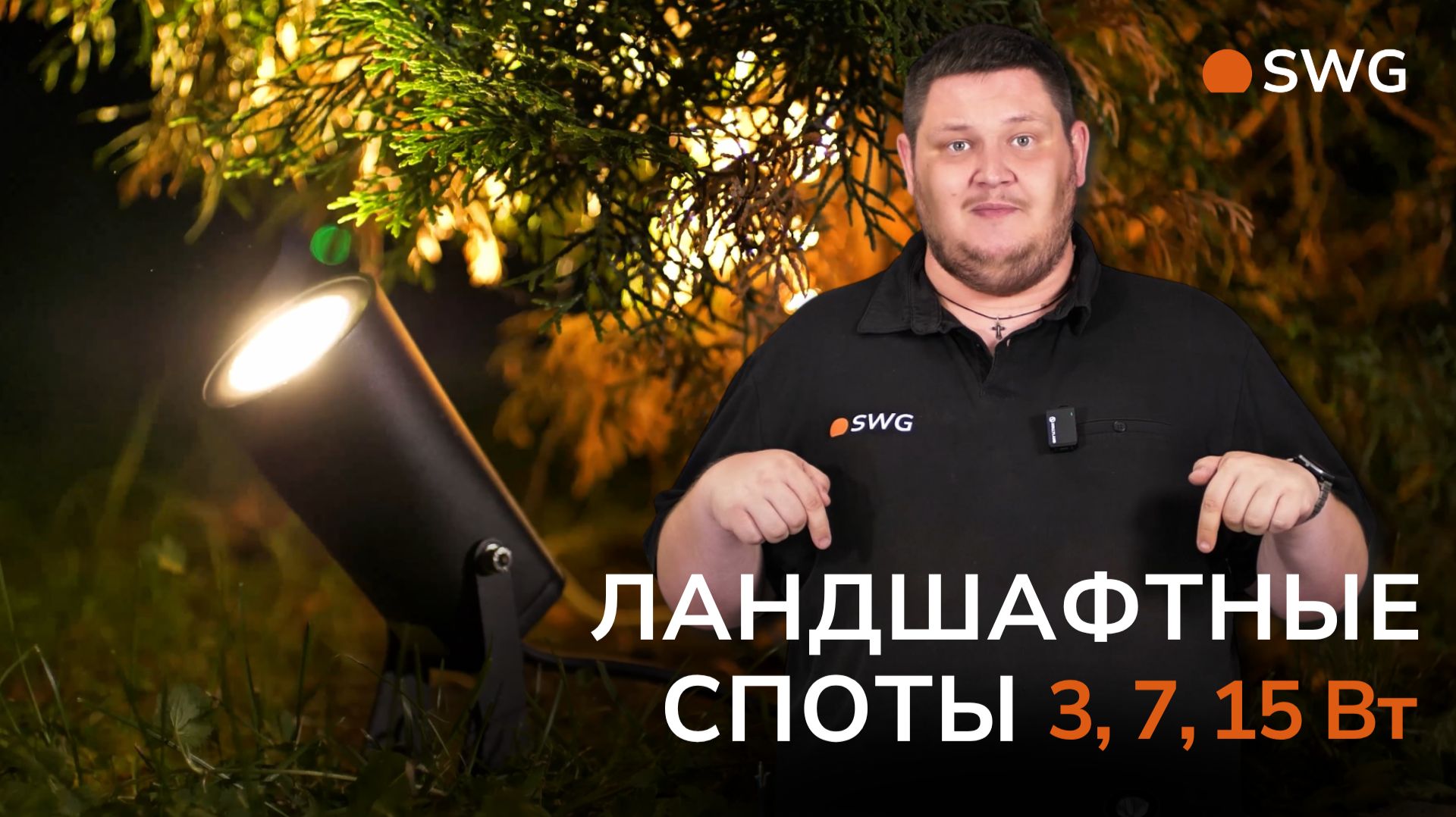 Ландшафтный светильник для подсветки кустов и деревьев. Сергей Коробанов. SWG