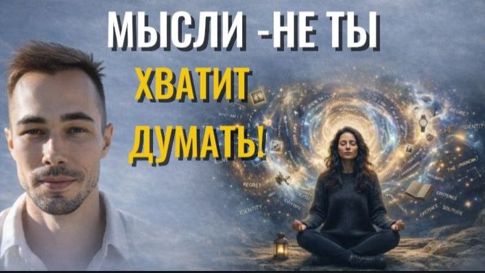 Ты не твои мысли - но ты продолжаешь в них верить. Перестань думать и почувствуй свободу.