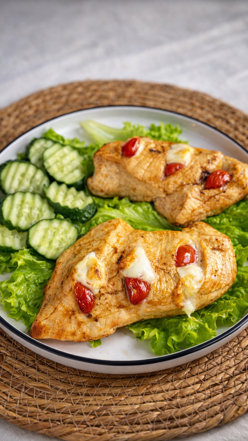 Куриная грудка с сыром и помидором🍅