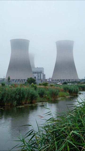 Тайны атомной электростанции в тумане #атомнаяэнергия #природа #туман