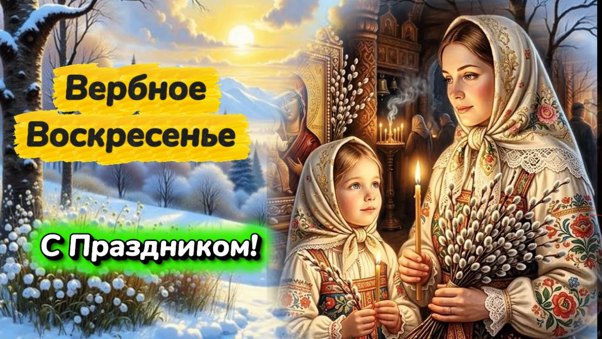 5 Апреля Вербное Воскресенье. Добрые пожелания и красивая песня.