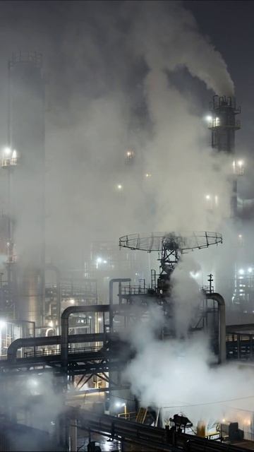 Тьма промышленных труб: шаг к разрушению #экология #промышленность #безопасность