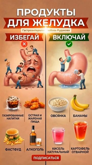 Почему болит желудок - ответ в вашей тарелке 🥗
