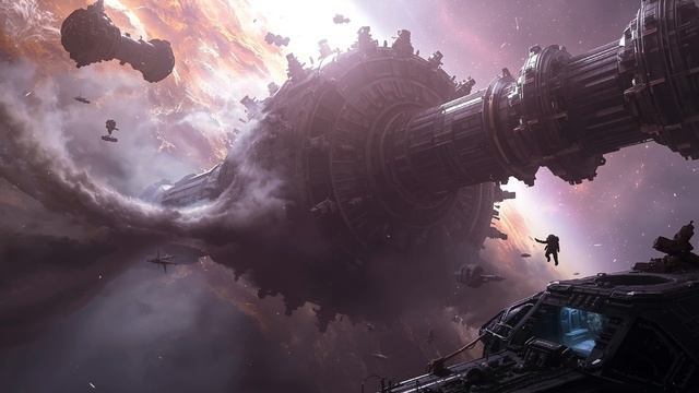 The Stellar Engine Frozen Ambition in a Quasars Dying Light  2 Hour Cosmic Megastructure Soundsca