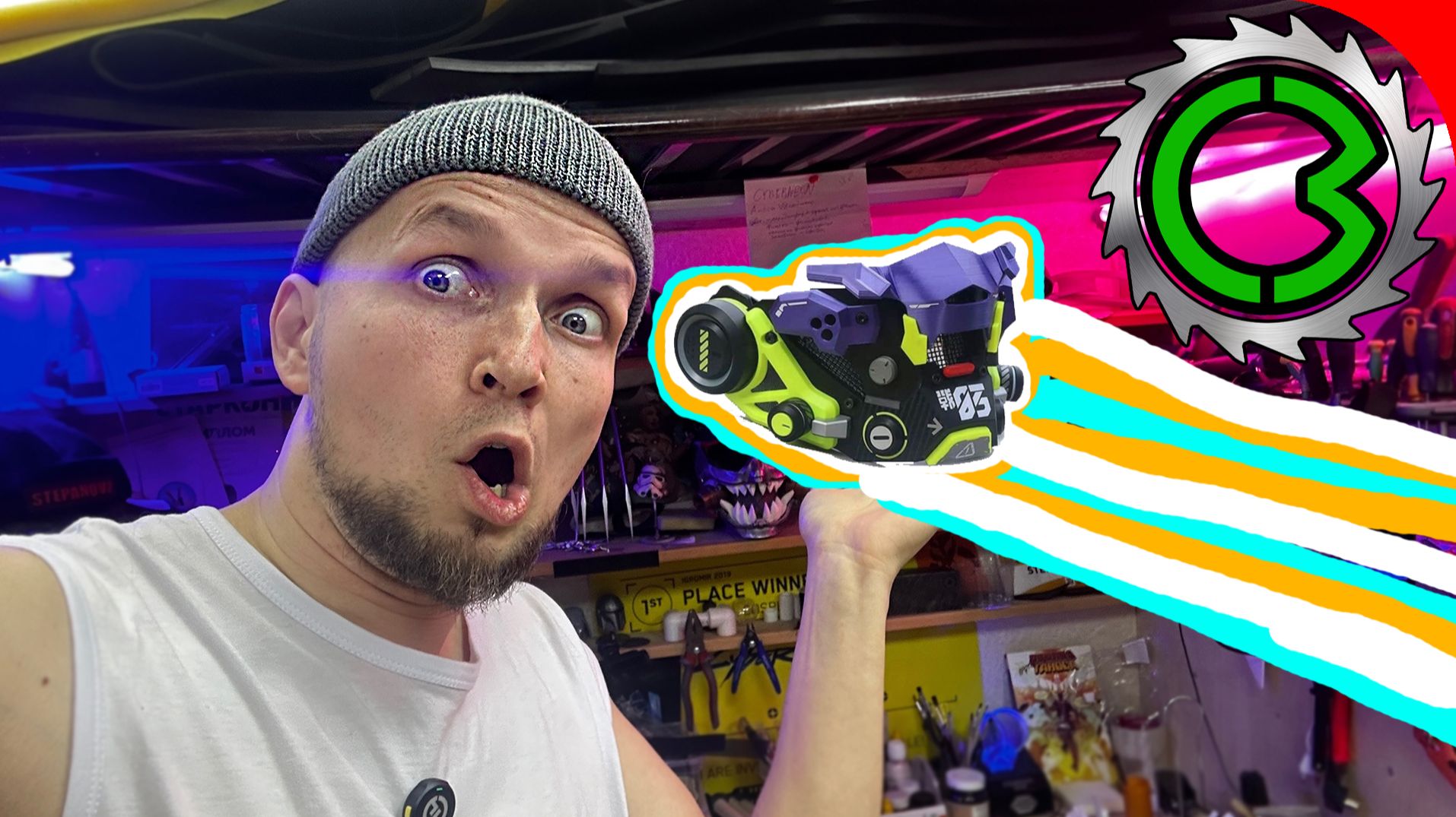 Маска Киберпанк с ИИ