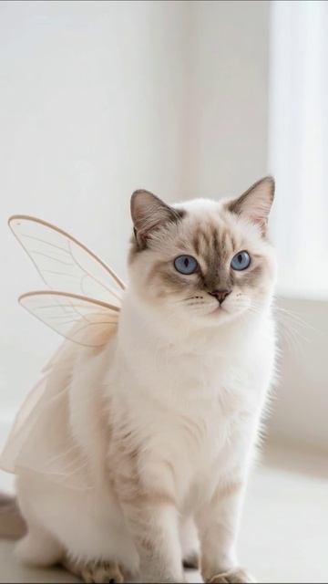 Котик-единорог с крылышками! #кот #милота #единорог