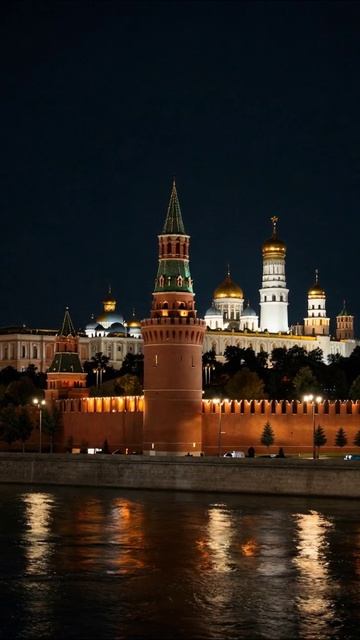 Ночной Кремль: Красота и величие #Кремль #Москва #Ночь