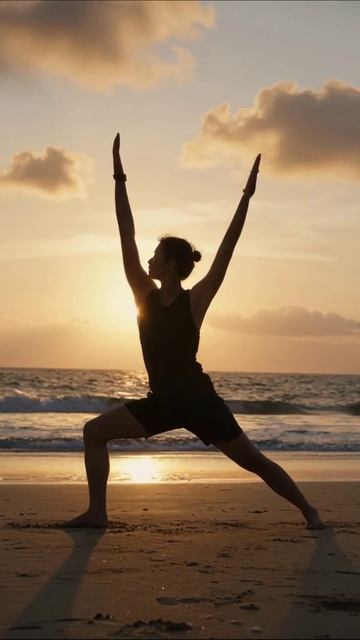 Сила йоги на фоне заката #йога #медитация #мир