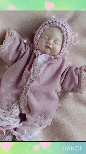 кукла младенец девочка/мини реборн из полимерной глины 25 см