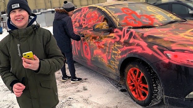 ПОКРАСИЛИ МАШИНУ. НАКАЗАЛИ БЫДЛО