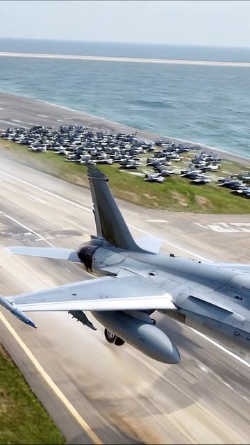 Взлет и посадка истребителя на авианосец #авиация #истребители #авианосцы