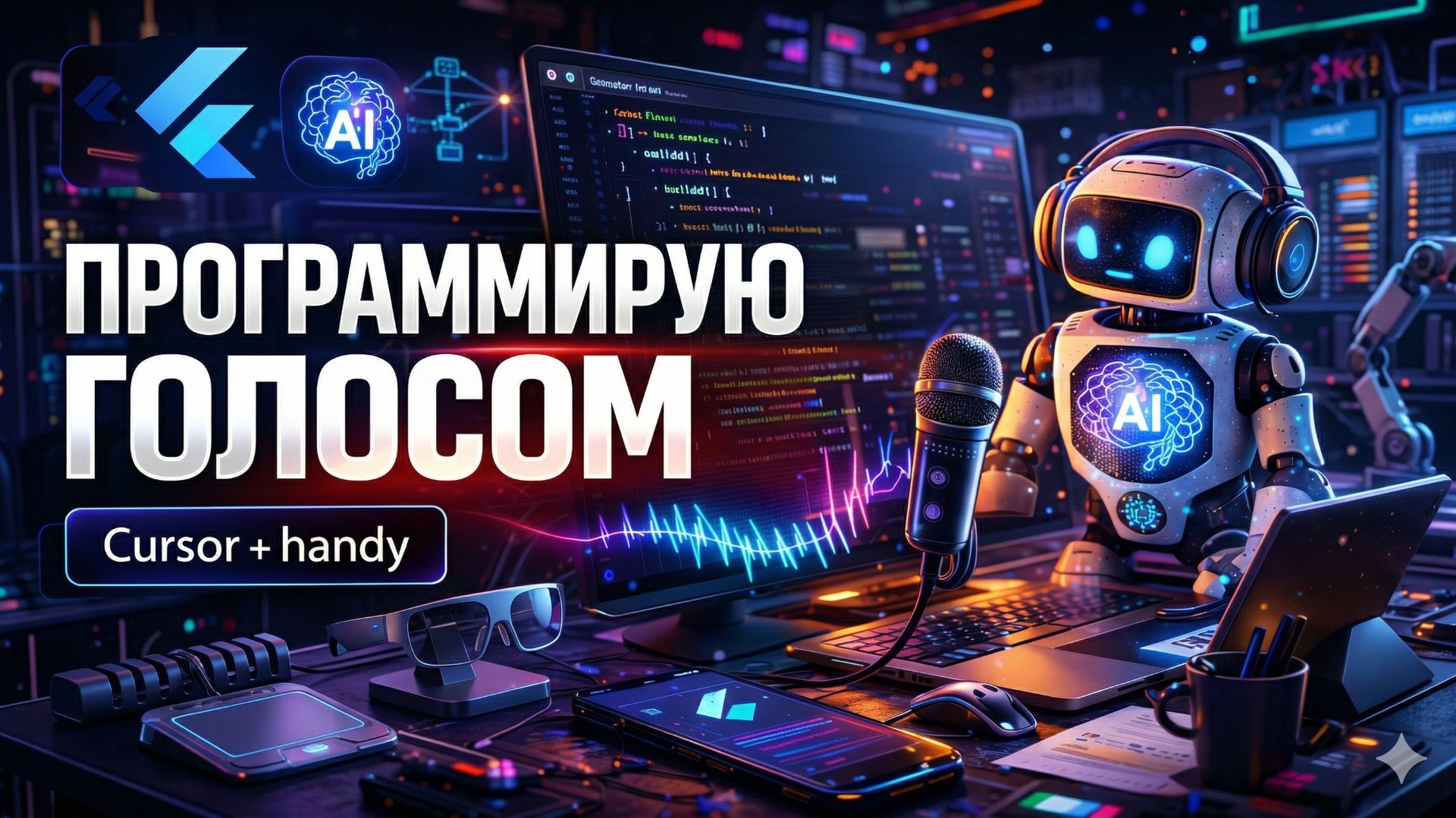 Разрабатываю приложение с AI #3 — управляю Cursor голосом (Whisper + Handy)