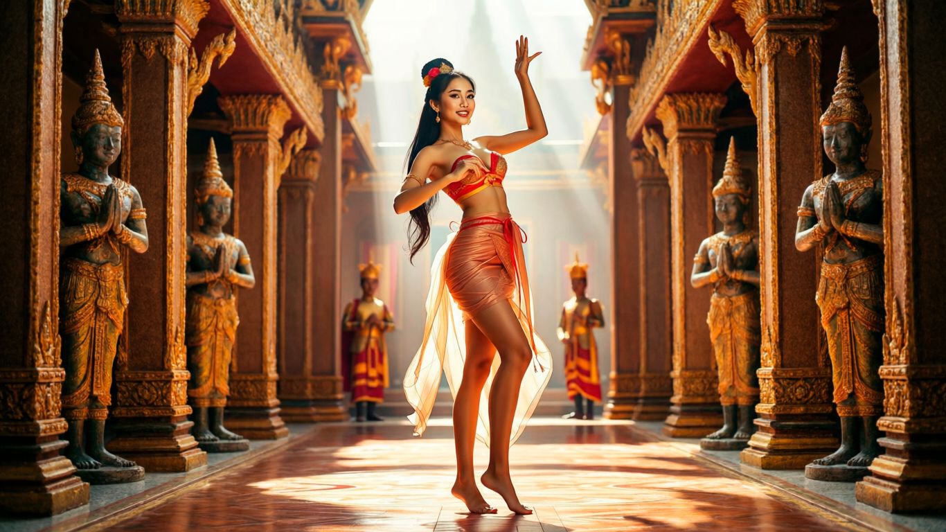 Тайская танцовщица в традиционном наряде