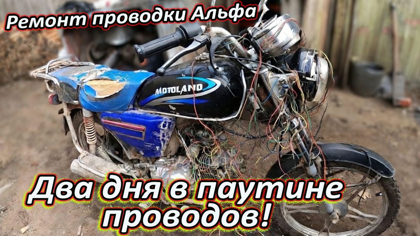 Два дня в паутине проводов, ремонт проводки Альфа 110.